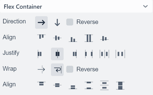 designer 3 layout flex container