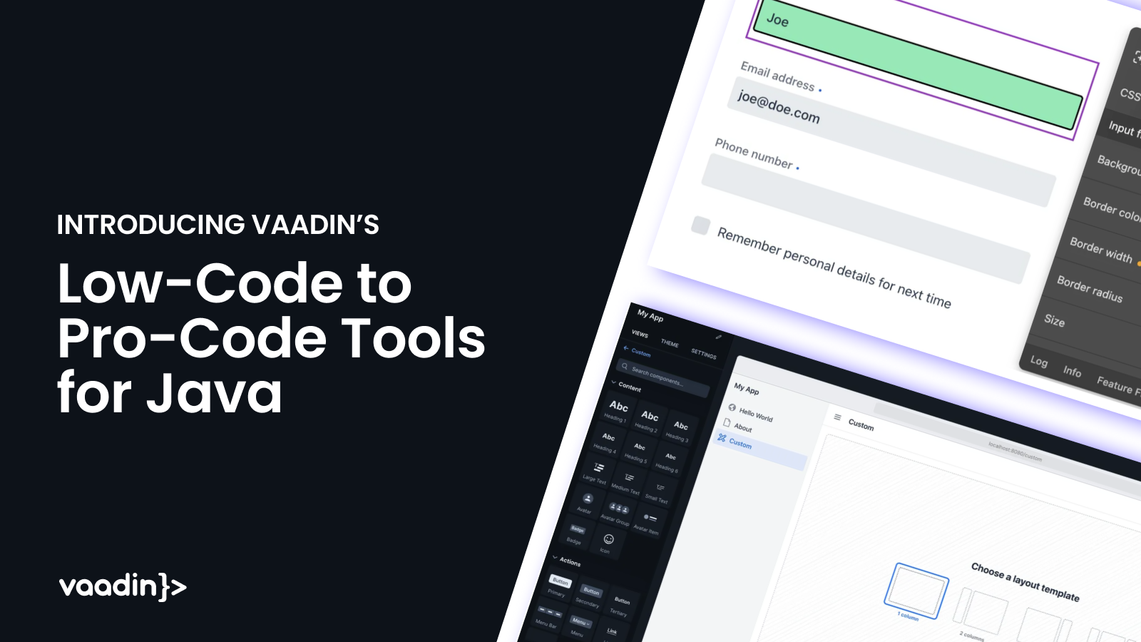 Introducing Vaadin's new Low-code to Pro-code tools for Java